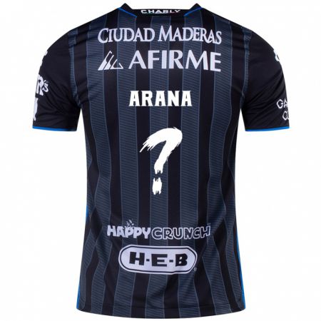 Kandiny Enfant Maillot Alejandro Arana #0 Blanc Noir Tenues Extérieur 2024/25 T-Shirt