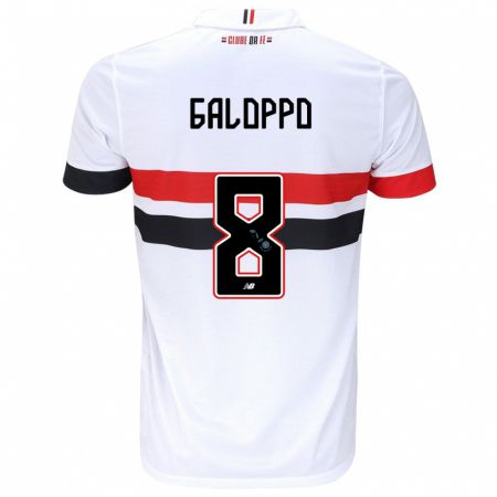 Kandiny Homme Maillot Giuliano Galoppo #8 Blanc Rouge Noir Tenues Domicile 2024/25 T-Shirt