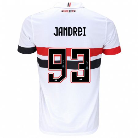 Kandiny Homme Maillot Jandrei #93 Blanc Rouge Noir Tenues Domicile 2024/25 T-Shirt