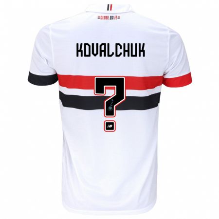 Kandiny Homme Maillot Filipp Kovalchuk #0 Blanc Rouge Noir Tenues Domicile 2024/25 T-Shirt