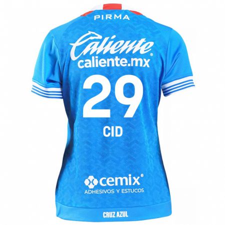 Kandiny Homme Maillot Claudia Cid #29 Bleu Ciel Tenues Domicile 2024/25 T-Shirt