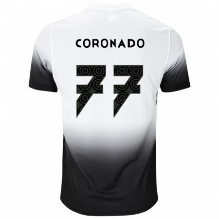 Kandiny Homme Maillot Igor Coronado #77 Blanc Noir Tenues Domicile 2024/25 T-Shirt