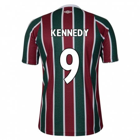 Kandiny Homme Maillot John Kennedy #9 Vert Marron Blanc Tenues Domicile 2024/25 T-Shirt