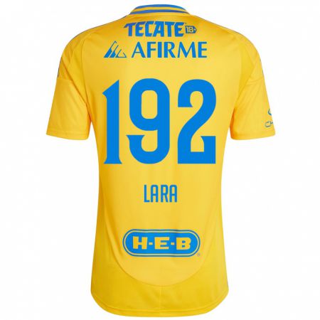 Kandiny Homme Maillot Miguel Lara #192 Or Jaune Tenues Domicile 2024/25 T-Shirt