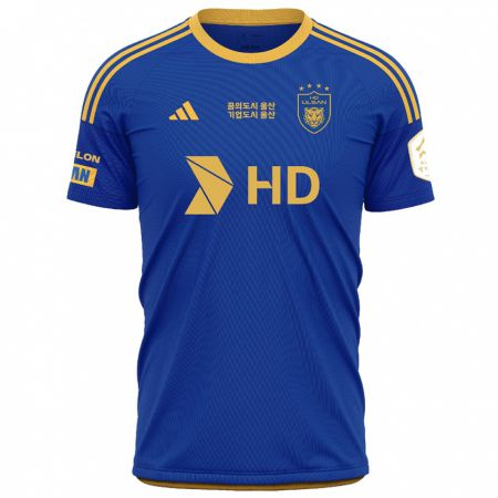 Kandiny Homme Maillot Ji-Hyun Kim #96 Bleu Jaune Tenues Domicile 2024/25 T-Shirt