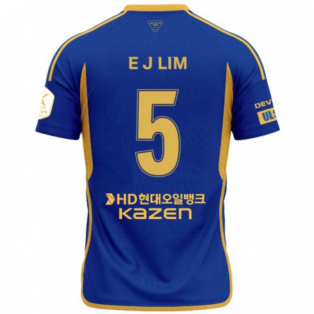 Kandiny Homme Maillot Jong-Eun Lim #5 Bleu Jaune Tenues Domicile 2024/25 T-Shirt