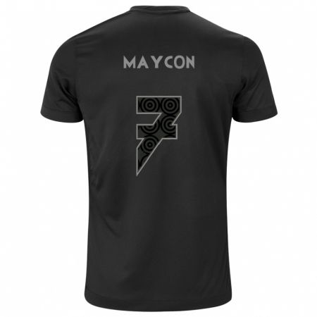 Kandiny Homme Maillot Maycon #7 Noir Tenues Extérieur 2024/25 T-Shirt