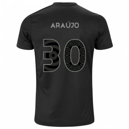 Kandiny Homme Maillot Matheus Araújo #30 Noir Tenues Extérieur 2024/25 T-Shirt