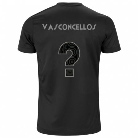 Kandiny Homme Maillot Cauã Vasconcellos #0 Noir Tenues Extérieur 2024/25 T-Shirt