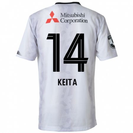 Kandiny Homme Maillot Keita Yamashita #14 Blanc Noir Tenues Extérieur 2024/25 T-Shirt