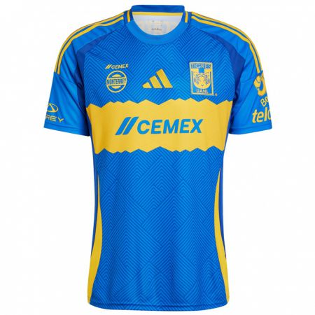 Kandiny Homme Maillot Diego Reyes #13 Bleu Jaune Tenues Extérieur 2024/25 T-Shirt