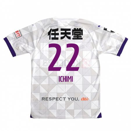 Kandiny Homme Maillot Kazunari Ichimi #22 Blanc Violet Tenues Extérieur 2024/25 T-Shirt