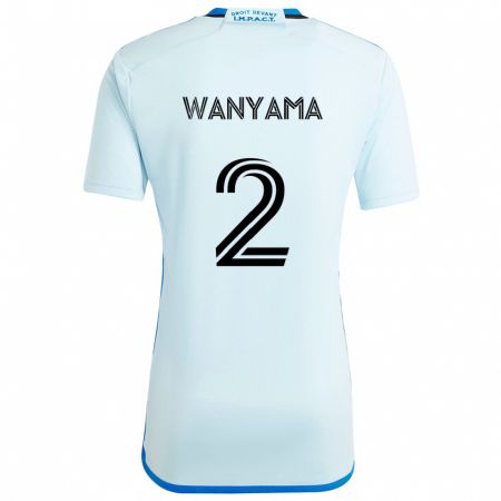 Kandiny Homme Maillot Victor Wanyama #2 Glace Bleue Tenues Extérieur 2024/25 T-Shirt