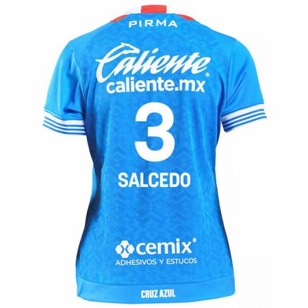 Kandiny Femme Maillot Carlos Salcedo #3 Bleu Ciel Tenues Domicile 2024/25 T-Shirt