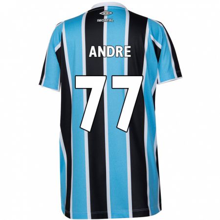 Kandiny Femme Maillot André Henrique #77 Bleu Noir Blanc Tenues Domicile 2024/25 T-Shirt