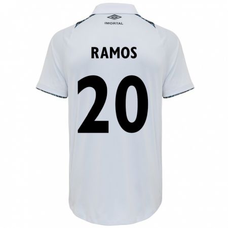 Kandiny Femme Maillot Mónica Ramos #20 Blanc Bleu Tenues Extérieur 2024/25 T-Shirt