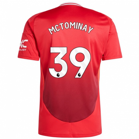 Kandiny Enfant Maillot Scott Mctominay #39 Rouge Vif Tenues Domicile 2024/25 T-Shirt