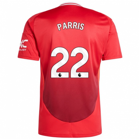 Kandiny Enfant Maillot Nikita Parris #22 Rouge Vif Tenues Domicile 2024/25 T-Shirt