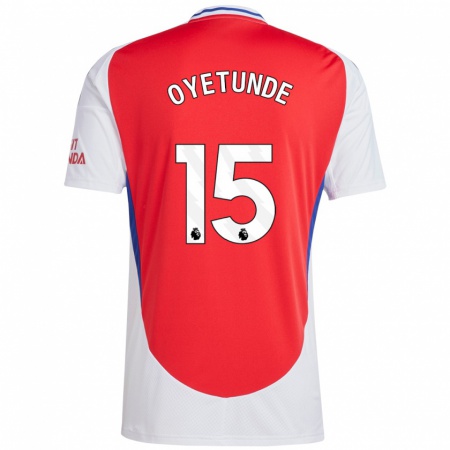 Kandiny Enfant Maillot Daniel Oyetunde #15 Rouge Blanc Tenues Domicile 2024/25 T-Shirt