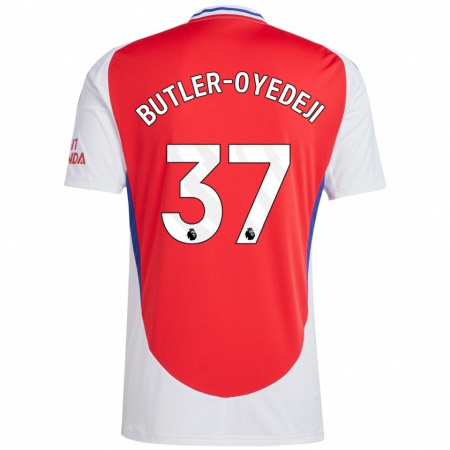 Kandiny Enfant Maillot Nathan Butler-Oyedeji #37 Rouge Blanc Tenues Domicile 2024/25 T-Shirt