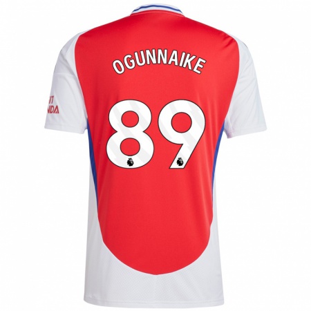 Kandiny Enfant Maillot Josh Ogunnaike #89 Rouge Blanc Tenues Domicile 2024/25 T-Shirt