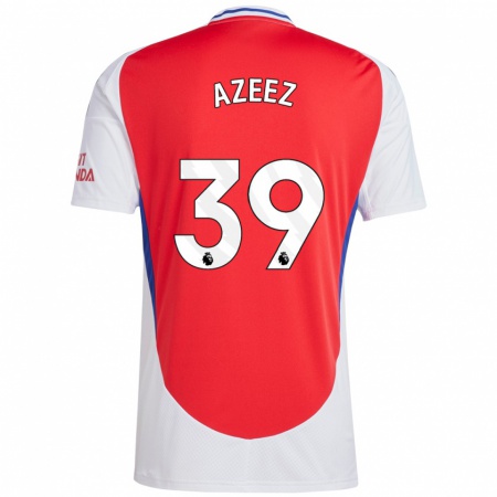 Kandiny Enfant Maillot Miguel Azeez #39 Rouge Blanc Tenues Domicile 2024/25 T-Shirt