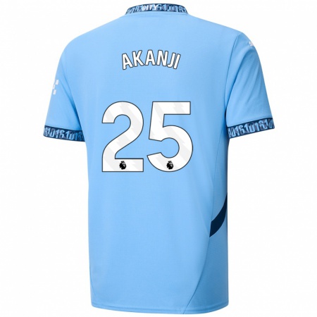 Kandiny Enfant Maillot Manuel Akanji #25 Bleu Marine Tenues Domicile 2024/25 T-Shirt