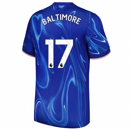 Kandiny Enfant Maillot Sandy Baltimore #17 Bleu Blanc Tenues Domicile 2024/25 T-Shirt