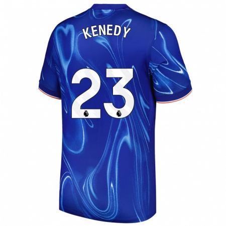 Kandiny Enfant Maillot Robert Kenedy #23 Bleu Blanc Tenues Domicile 2024/25 T-Shirt