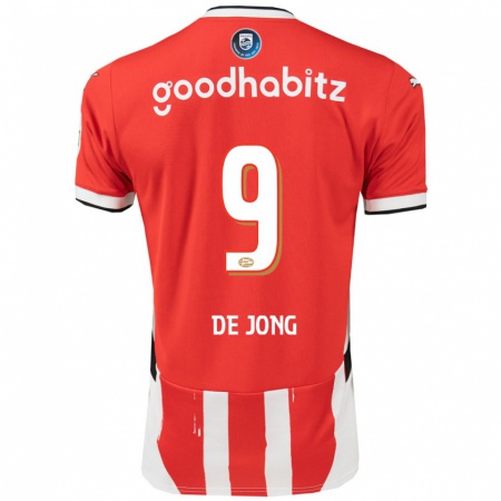 Kandiny Enfant Maillot Luuk De Jong #9 Rouge Blanc Tenues Domicile 2024/25 T-Shirt