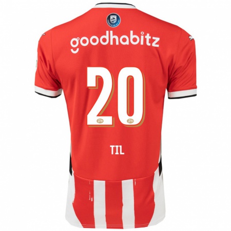 Kandiny Enfant Maillot Guus Til #20 Rouge Blanc Tenues Domicile 2024/25 T-Shirt