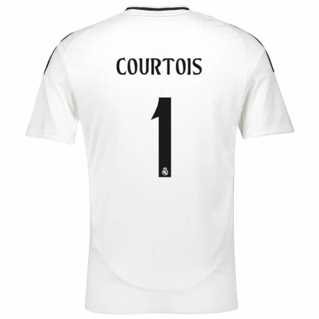 Kandiny Enfant Maillot Thibaut Courtois #1 Blanc Tenues Domicile 2024/25 T-Shirt