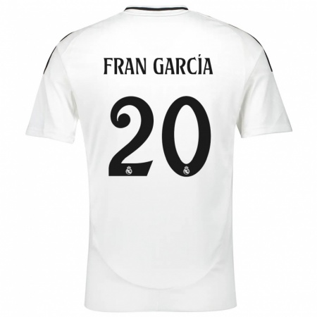 Kandiny Enfant Maillot Fran García #20 Blanc Tenues Domicile 2024/25 T-Shirt