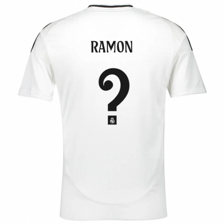 Kandiny Enfant Maillot Jacobo Ramón #0 Blanc Tenues Domicile 2024/25 T-Shirt