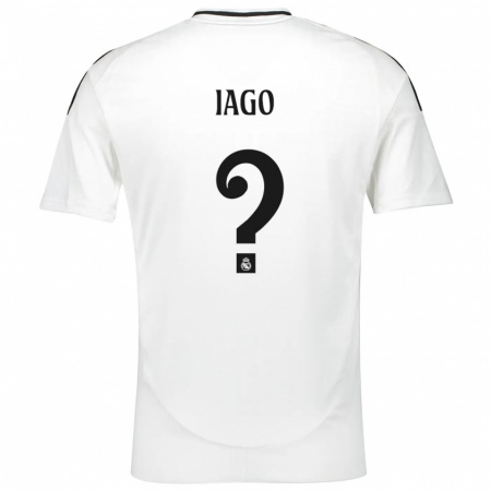 Kandiny Enfant Maillot Paulo Iago #0 Blanc Tenues Domicile 2024/25 T-Shirt