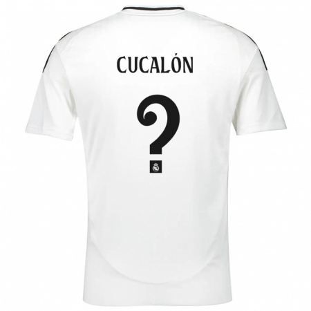 Kandiny Enfant Maillot Marc Cucalón #0 Blanc Tenues Domicile 2024/25 T-Shirt