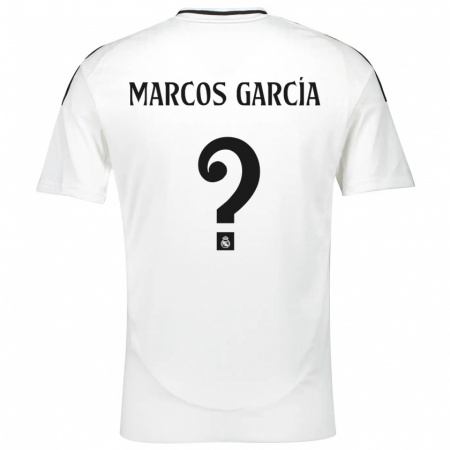 Kandiny Enfant Maillot Marcos García #0 Blanc Tenues Domicile 2024/25 T-Shirt