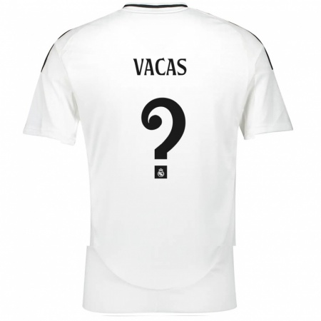 Kandiny Enfant Maillot Juan Vacas #0 Blanc Tenues Domicile 2024/25 T-Shirt