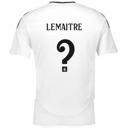 Kandiny Enfant Maillot Leo Lemaitre #0 Blanc Tenues Domicile 2024/25 T-Shirt