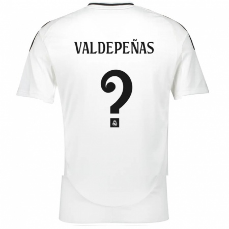 Kandiny Enfant Maillot Víctor Valdepeñas #0 Blanc Tenues Domicile 2024/25 T-Shirt