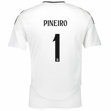 Kandiny Enfant Maillot Diego Piñeiro #1 Blanc Tenues Domicile 2024/25 T-Shirt