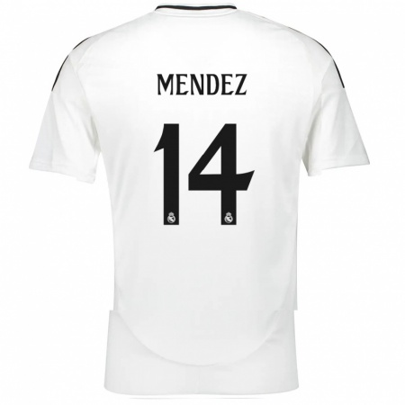 Kandiny Enfant Maillot María Méndez #14 Blanc Tenues Domicile 2024/25 T-Shirt