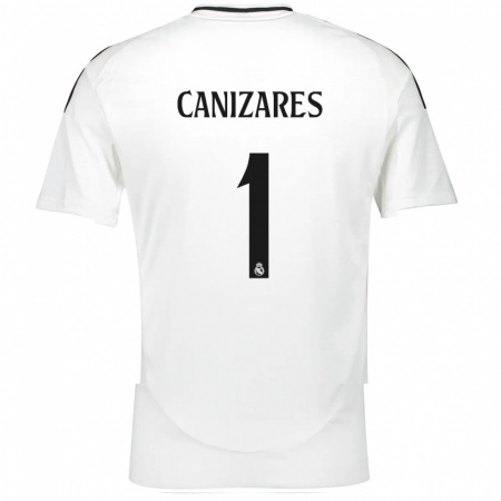 Kandiny Enfant Maillot Lucas Cañizares #1 Blanc Tenues Domicile 2024/25 T-Shirt