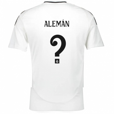 Kandiny Enfant Maillot Alexander Alemán #0 Blanc Tenues Domicile 2024/25 T-Shirt