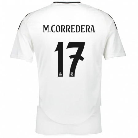 Kandiny Enfant Maillot Marta Corredera #17 Blanc Tenues Domicile 2024/25 T-Shirt