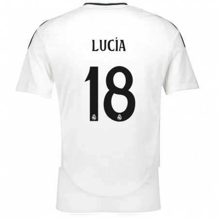 Kandiny Enfant Maillot Lucia Rodriguez #18 Blanc Tenues Domicile 2024/25 T-Shirt