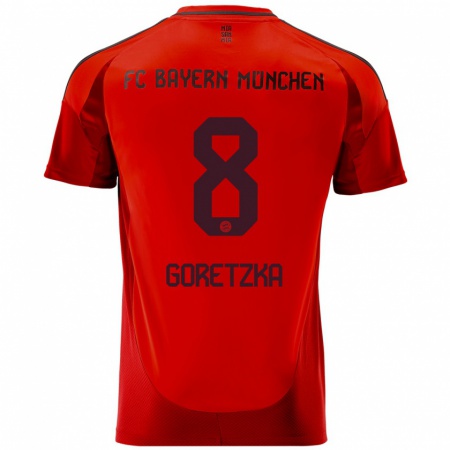 Kandiny Enfant Maillot Leon Goretzka #8 Rouge Tenues Domicile 2024/25 T-Shirt