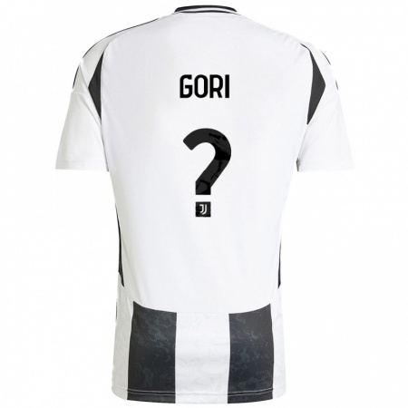 Kandiny Enfant Maillot Stefano Gori #0 Blanc Noir Tenues Domicile 2024/25 T-Shirt