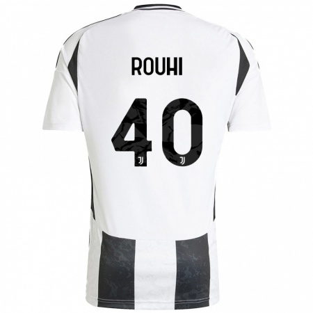 Kandiny Enfant Maillot Jonas Rouhi #40 Blanc Noir Tenues Domicile 2024/25 T-Shirt