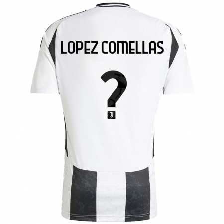 Kandiny Enfant Maillot Ivan Lopez Comellas #0 Blanc Noir Tenues Domicile 2024/25 T-Shirt